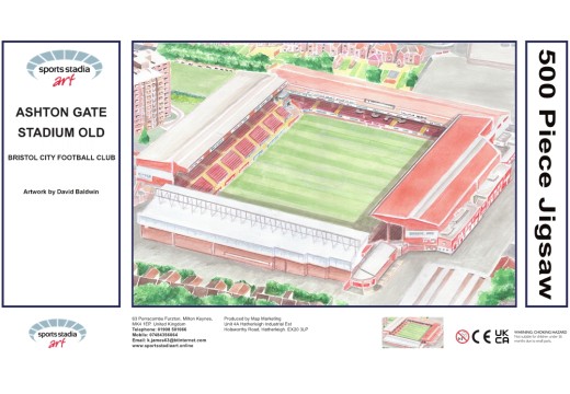 Ashton Gate Stadium Old Stadium Fine Art Jigsaw Puzzle - Bristol City FC